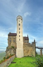 Lichtenstein Castle, also known as Württemberg's fairytale castle, built in the style of
