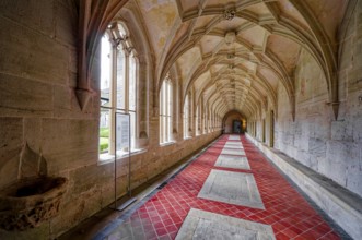 Cloister, interior view, Bebenhausen Abbey, former Cistercian Abbey, monastery complex, church, OT