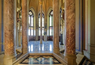Count's Hall and Imperial Hall, Hohenzollern Castle, ancestral home of the House of Hohenzollern,