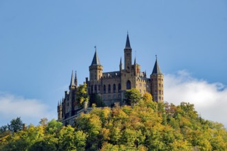 Hohenzollern Castle, ancestral home of the House of Hohenzollern, noble family, German emperors,
