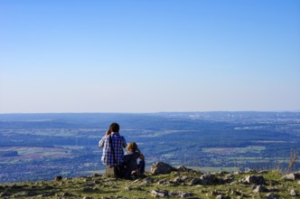 Picturesque scenery on the eaves of the Swabian Jura near Olgafels on Rossfeld in Metzingen-Glems,