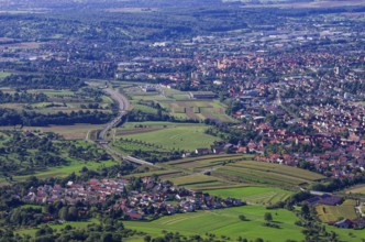 Picturesque scenery on the eaves of the Swabian Jura near Olgafels on Rossfeld in Metzingen-Glems,