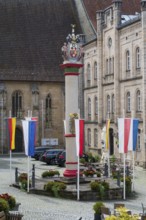 Ehrensäule am Melchior-Otto-Platz, Obere Altstadt, Kronach, Upper Franconia, Franconia, Bavaria,