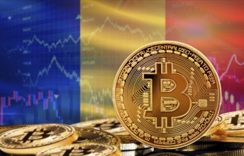 Investors in cryptocurrency and Blockchain Technology in Romania, Concept. Bitcoin with Romania