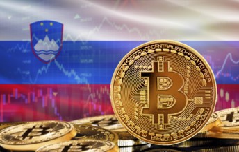 Investors in cryptocurrency and Blockchain Technology in Slovenia, Concept. Bitcoin with Slovenia