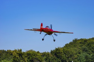 A Soviet Jakovlev Jak-55 sport aircraft with the registration LY-TOY during a flight demonstration