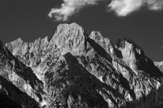 The southern falls of the Reither Alm above the Bindalm in the Klausbach Valley, Berchtesgaden