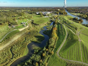 Castrop-Rauxel, North Rhine-Westphalia, Germany - Autumn on the restored Emscher, EMSCHERLAND