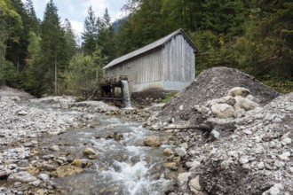 Historische Säge, Gerstruben, Oberstdorf, Allgäu Alps, Oberallgäu, Allgäu, Bavaria, Germany