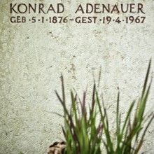 Tombstone of Konrad Adenauer at the Rhöndorfer Waldfriedhof, Bad Honnef, North Rhine-Westphalia,