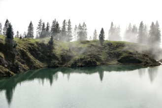 Seealpsee, Allgäu Alps, Nebelhorn, Oberstdorf, Oberallgäu, Allgäu, Bavaria, Germany