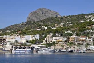 View of the port of Jávea or Xàbia, Alicante Province, Comunidad Valenciana, Spain