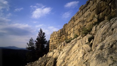 Cyclopian wall of the Acropolis, outer wall, archaeological site, UNESCO World Heritage Site,