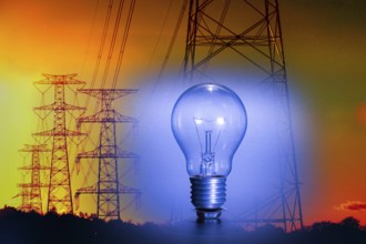 Symbolic image, power supply, lack of power lines, network security, energy transition, nuclear