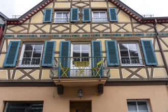 The old town of Ahrweiler, half-timbered houses in Ahrhutstraße, renovated, restored, partly