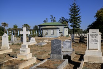 Tombstones at Gammams Cemetery, Windhoek, Khomas Region, Namibia