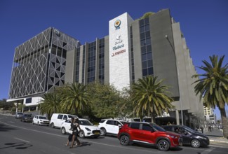 Street scene on the corner of Fidel Castro Street and Independence Avenue, Windhoek, Khomas region,
