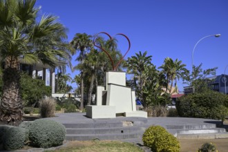Heart in front of the city administration building on Independence Avenue, Windhoek, Khomas region,