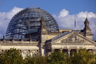 Reichstag dome, German Bundestag, government district, Berlin, Germany