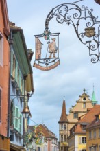Guild sign in the historic old town of Colmar