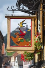 Guild sign of a toy shop in the old town centre of Ribauvillè