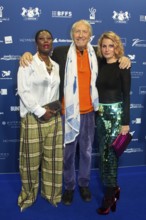 Dayan Kodua, Reiner Schöne and guest, DEUTSCHER SCHAUSPIELPREIS 2025, Red Carpet at PULLMAN BERLIN