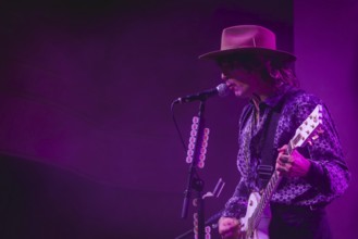 Singer Justin Hawkins from The Darkness live on Dreams On Toast Tour at Metropol Berlin on 10