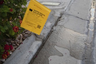 Las Vegas, Nevada - Water waste investigators patrol residential neighborhoods, issuing tickets for