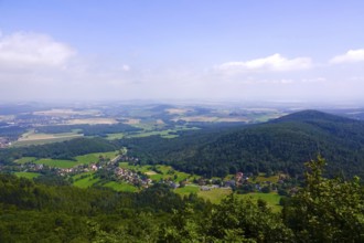 Beautiful landscape in summer, Upper Lusatia, Saxony, Germany