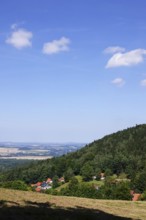 Beautiful landscape in summer, Upper Lusatia, Saxony, Germany
