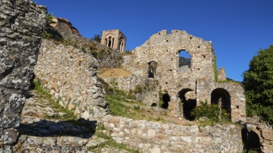 Church of Agia Sophia from the 14th century AD, historical ruins with stone arches and ancient