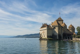 Château de Chillon, Chillon Castle, near Montreux, Lake Geneva, Lac Léman, Canton of Vaud,