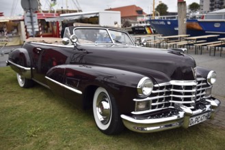 Classic car, 1947 Cadillac Series 62 Convertible, USA, at a classic car meeting in Büsum,