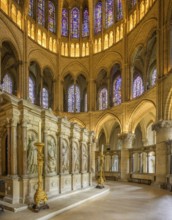The reconstructed tomb of St Remigius, Abbey of Saint Remi, Reims, Marne, France