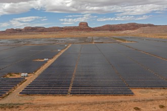 Kayenta, Arizona - The Navajo Nation's Kayenta Solar Plant. It is the first tribally-built, owned,