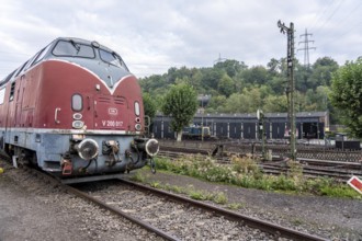 Bochum-Dahlhausen railway museum, mainline diesel locomotive V 200 017, North Rhine-Westphalia,