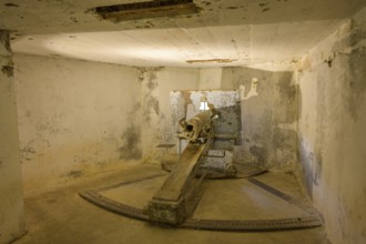 Gun emplacement in Fort de Vaux from the 1st World War, Douaumont, Département Meuse, France