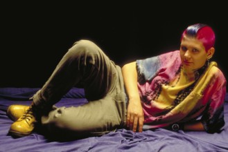 Teenage girl in punk look, Bavaria, Germany