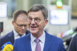 Thomas Edig, VW Sachsen Head of Human Resources, during his visit to the Volkswagen vehicle plant