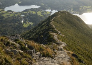 Upper section of the Rørsethornet stone staircase, with 3292 steps one of the longest continuous
