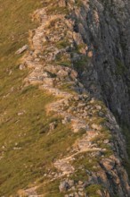 Upper section of the Rørsethornet stone staircase, with 3292 steps one of the longest continuous