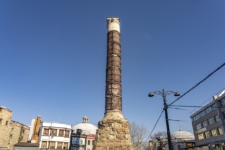 The Roman Column of Constantine Çemberlitas in Fatih, Istanbul, Turkey