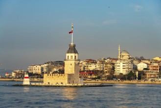 The Maiden Tower lighthouse, Leander Tower or Maiden Tower in front of the Üsküdar district,