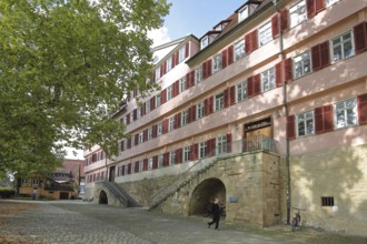 Alte Burse built in 1482 and today's university, historic building, shutters, Tübingen, Neckartal,