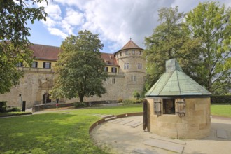 Observatory round house, park, Hohentübingen Palace, Tübingen, Neckar Valley, Baden-Württemberg,