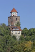 Roman tower built in 1746, landmark, building, town tower, Haigerloch, Swabian Alb,