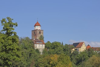 Roman tower built in 1746, landmark, building, town tower, Haigerloch, Swabian Alb,