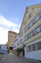 Kalkweiler Tor built 14th century and half-timbered house, Staig, town gate, town tower, Rottenburg