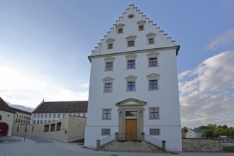 Building with stepped gable, Episcopal Ordinariate built in 1658, Rottenburg am Neckar, Neckar