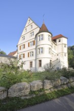 Historic castle built in 1669, villa with corner turrets, Haigerloch, Swabian Alb,